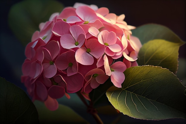 Muy hermosas flores de Hortensia