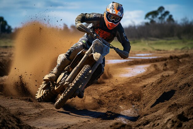 Foto mx rider extreme motocross rider dirt track