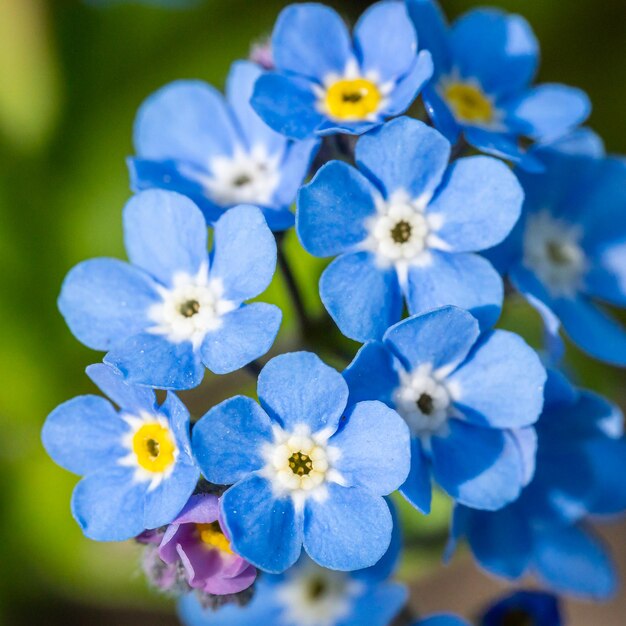 Myosotis alpestris o Alpine no me olvides flores flores