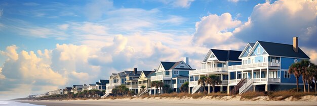 Myrtle Beach Houses Besichtigen Sie die farbenfrohen Häuser und die atemberaubende Architektur der Stadt am Strand