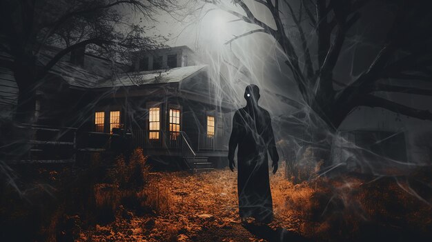 Foto mysteriöser haunting ein einblick in halloween