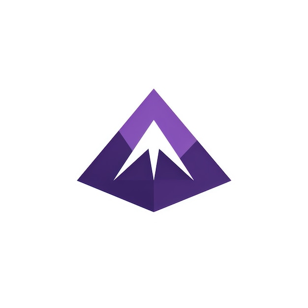 Mystic Peaks Elevating Brilliance Um logotipo único de diamante Purple Mountain com o M e o D no