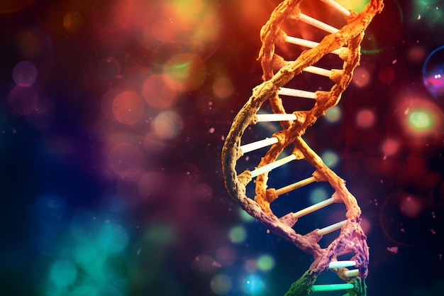 Mystisches DNA-Foto, das die Doppelhelix zeigt
