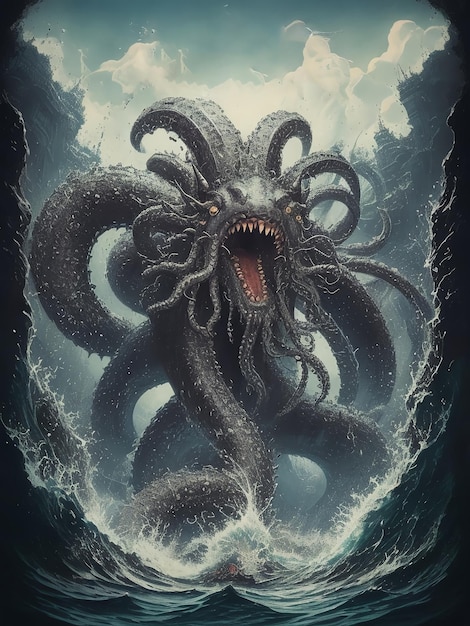 Mythisches Kraken-Poster