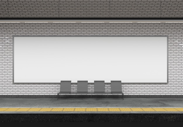 n-U-Bahn Anschlagtafel-Anzeige - Wiedergabe 3d