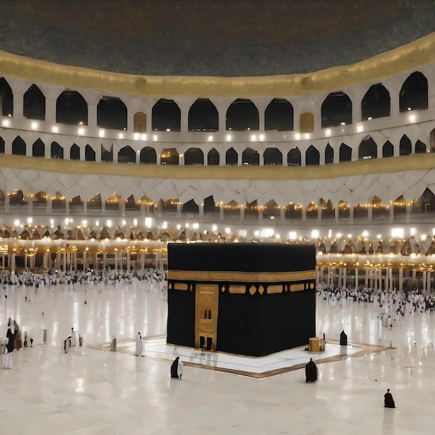 na mesquita Kaaba al haram conceito de islâmico