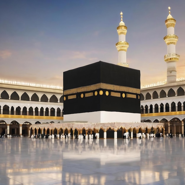 na mesquita Kaaba al haram conceito de islâmico