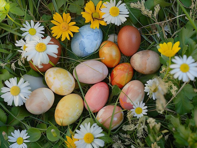 Nachhaltige Osterfamilie-Tradition, Eier mit natürlichen Farbstoffen zu färben