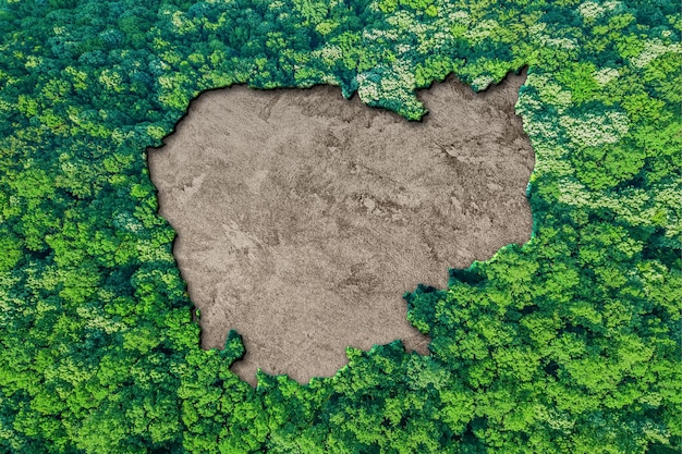 Nachhaltiger Lebensraum Karte von Kambodscha, Umweltkonzept