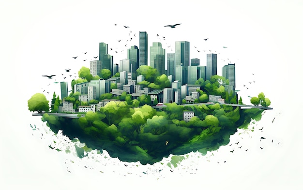 Nachhaltiges Städtebauprojekt. Grüne Architektur
