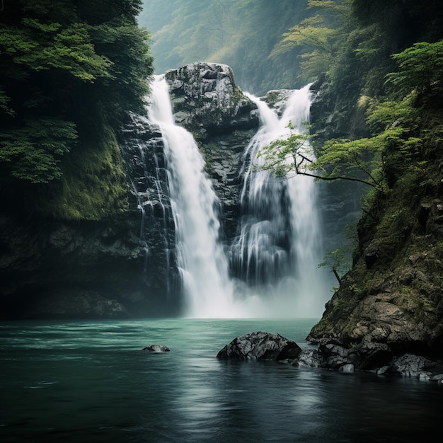 Nachmittags Cascade Radiant Wasserfall Landschaft