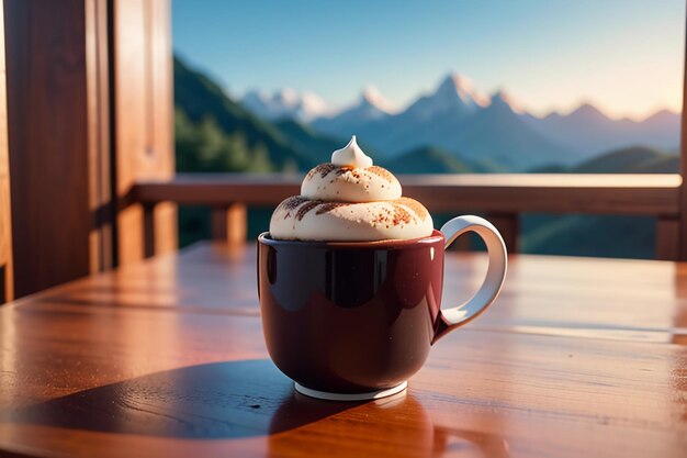 Foto nachmittagstee kaffee dessert büro geschäft kaffee trinken tapeten hintergrund-illustration