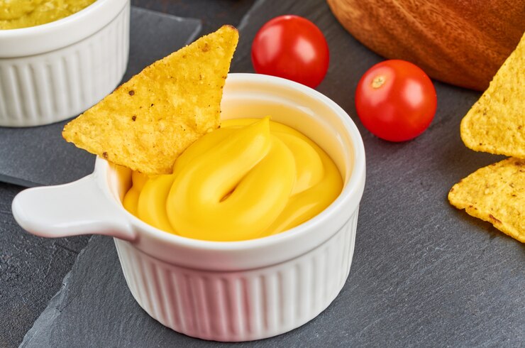 Nachos Concepto de comida mexicana.