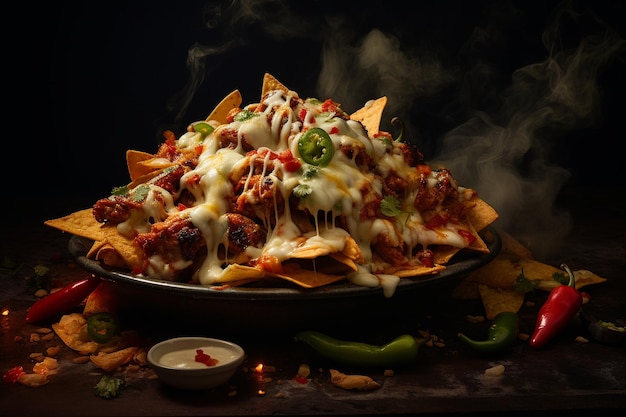 Nachos gregos de churrasco Fiery Spicy