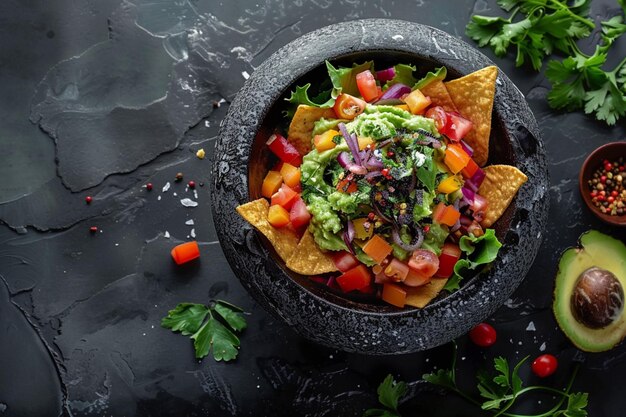 Nachos y guacamole generados por la IA