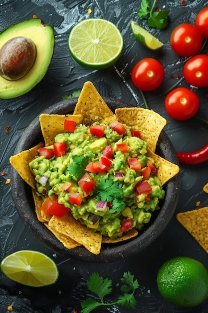 Nachos y guacamole generados por IA