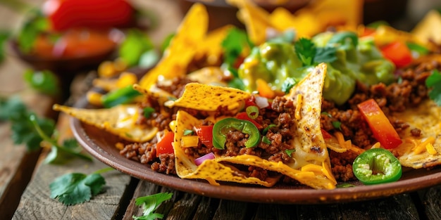 Nachos en madera