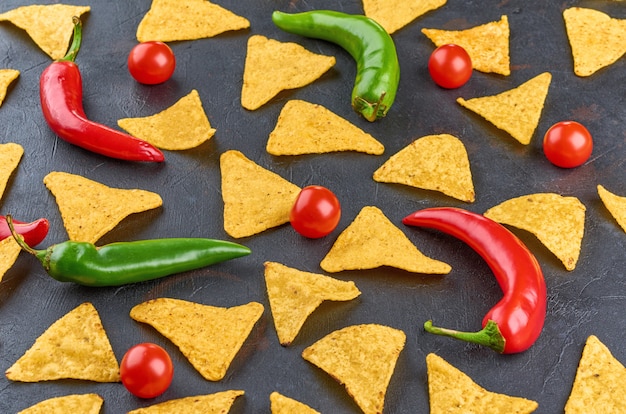 Nachos. Mexikanisches Lebensmittelkonzept.