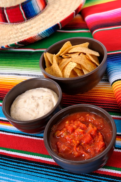 Nachos mit Salsa-Dip