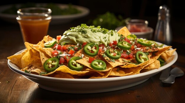 nachos são um prato popular.