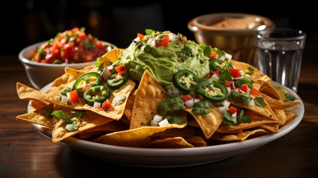 nachos são um prato popular.