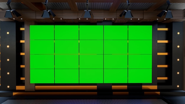 Nachrichtenstudio für TV-Sendungen Virtuelle Nachrichten