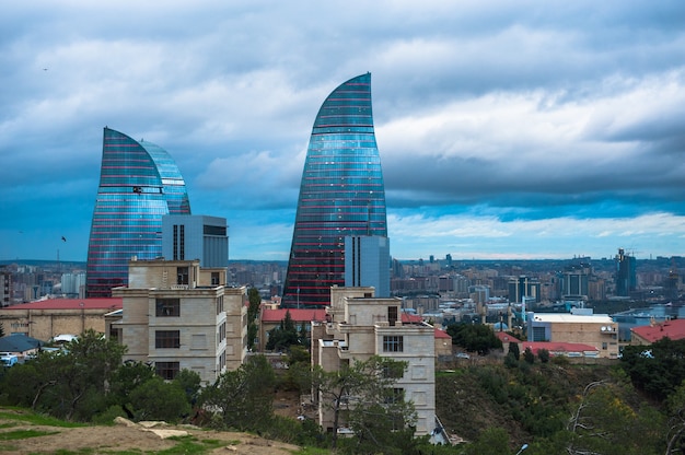 Nachtansicht der Stadt Baku, Aserbaidschan