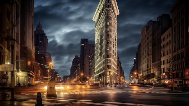 Nachtansicht des Flatiron Building