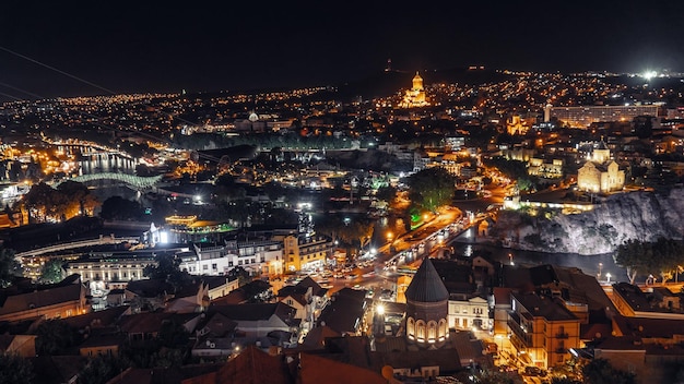 Nachtansicht von Tiflis