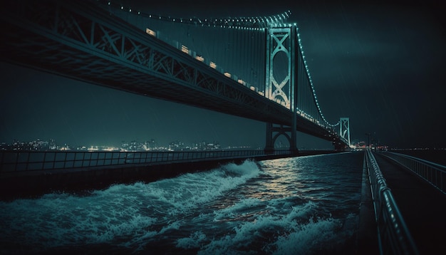 NachtBlick auf TokioGoogle Maps Brücke Meerwasserspritzer