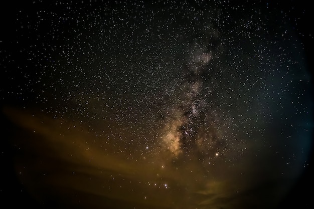 Foto nachthimmel mit milchstraße im raum