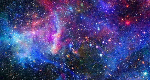 Nachthimmel und Sterne Panorama-Ansicht des Universums Raumfoto der Milchstraße mit Sternen auf einem Nachthimmel-Hintergrund Elemente dieses Bilds von NASA