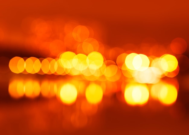 Nachtlichter der Stadt Bokeh mit Reflexionshintergrund hd