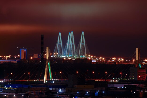 Foto nachtlichter der stadt