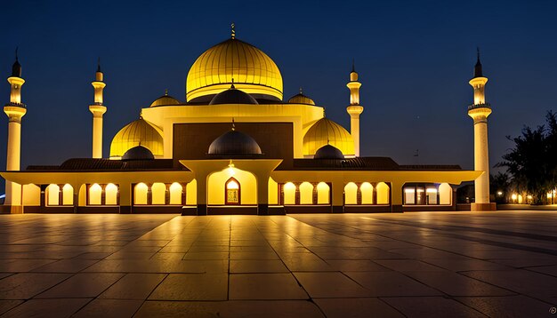 Nachtmoschee mit Hintergrund