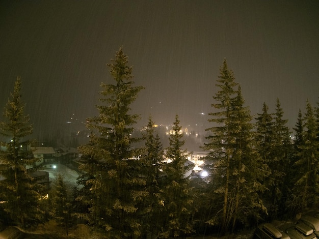 Nachts schneit es in den Dolomiten