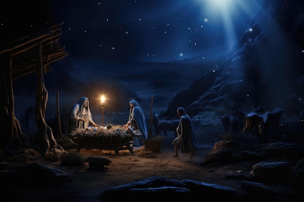 Foto el nacimiento de jesucristo la razón de la navidad