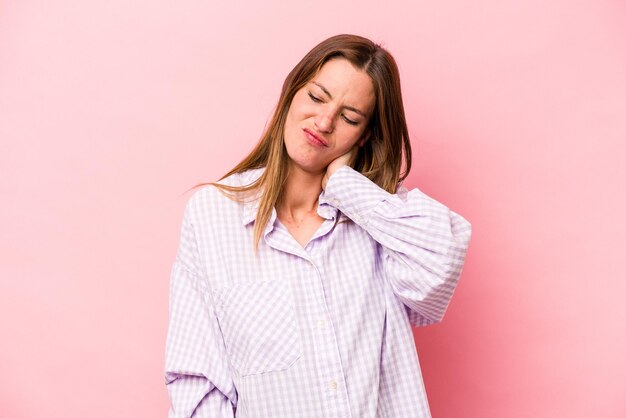 Nackenschmerzen durch stressbedingtes Massieren und Berühren mit der Hand