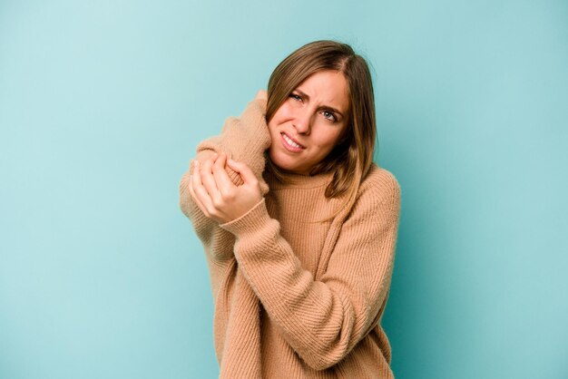 Nackenschmerzen durch stressbedingtes Massieren und Berühren mit der Hand