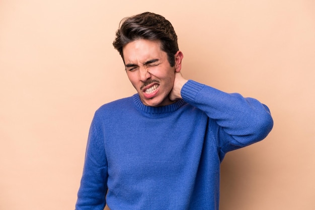 Nackenschmerzen durch stressbedingtes Massieren und Berühren mit der Hand