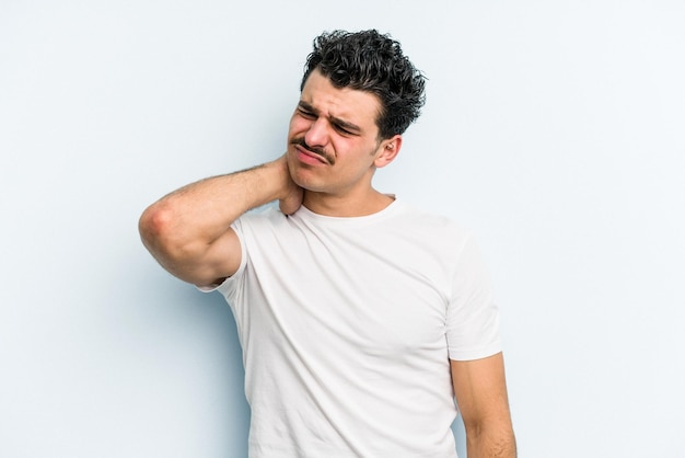 Nackenschmerzen durch stressbedingtes Massieren und Berühren mit der Hand