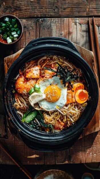 Foto naengmyeon koreanisches essen