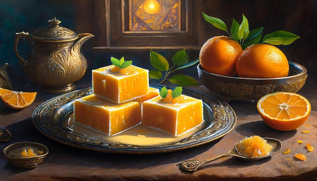 Foto nagpur naranja burfee o barfi o burfi es un caramelo cremoso hecho con fresco