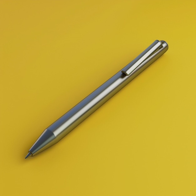 Nahaufnahme auf gelben Stift