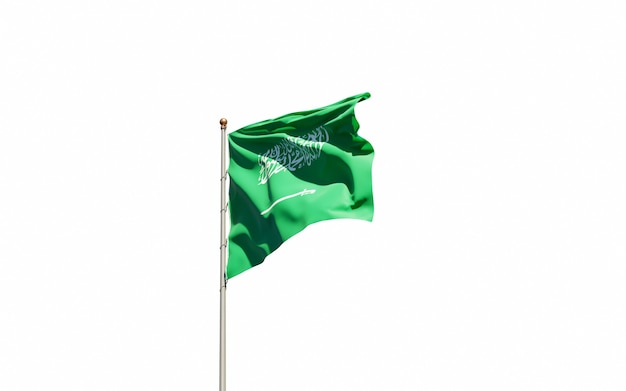 Nahaufnahme auf isolierte Nationalflaggenwiedergabe