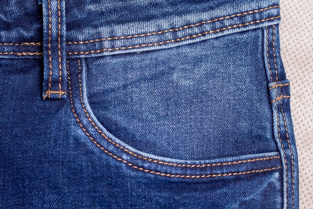 Nahaufnahme auf Jeans Jeans Tasche