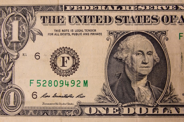 Nahaufnahme der amerikanischen Ein-Dollar-Banknote