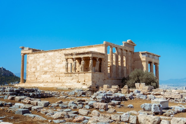 Nahaufnahme der antiken griechischen Ruinen