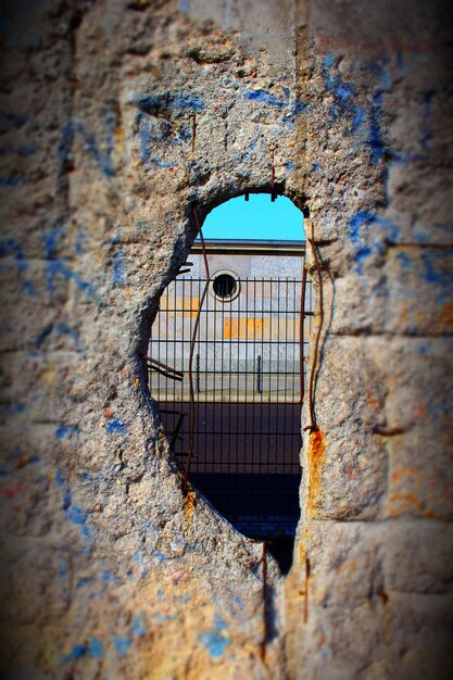 Foto nahaufnahme der berliner mauer