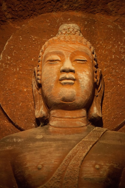 Foto nahaufnahme der buddha-statue